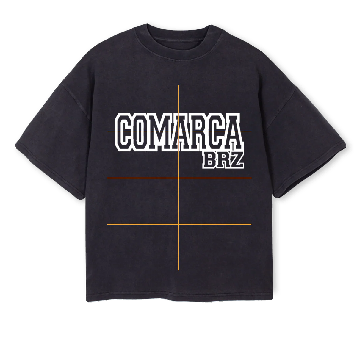 BRZ Vintage Black Oversized Boxy Tee.