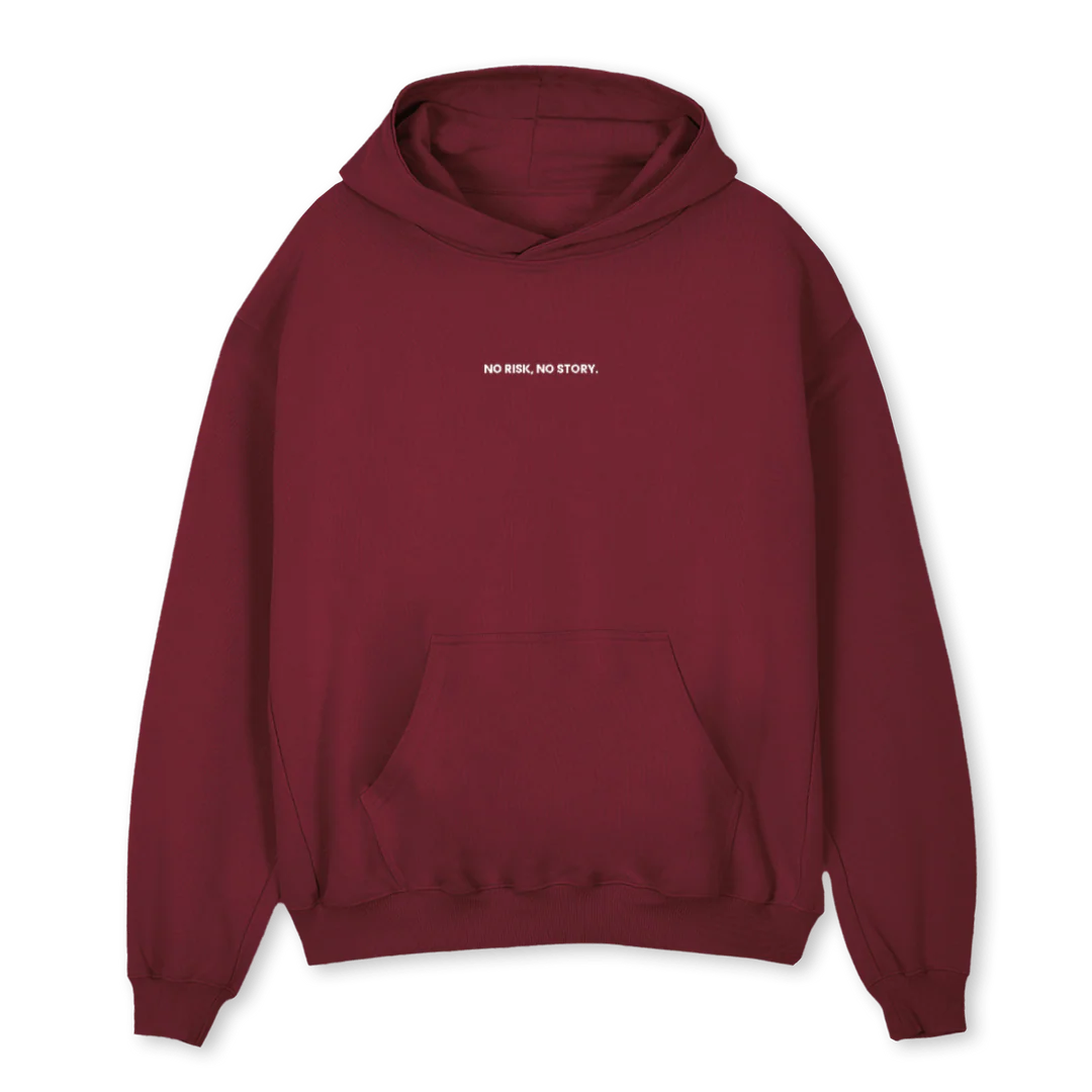 BURGUN Burgundy Oversized Hoodie.