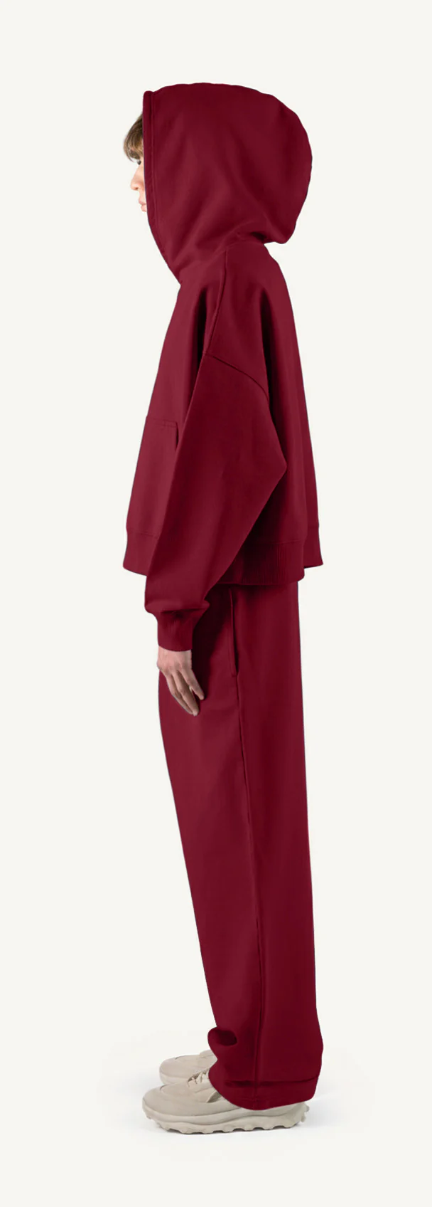 Burgundy Straight-Leg Baggy Sweatpants. - Image 8