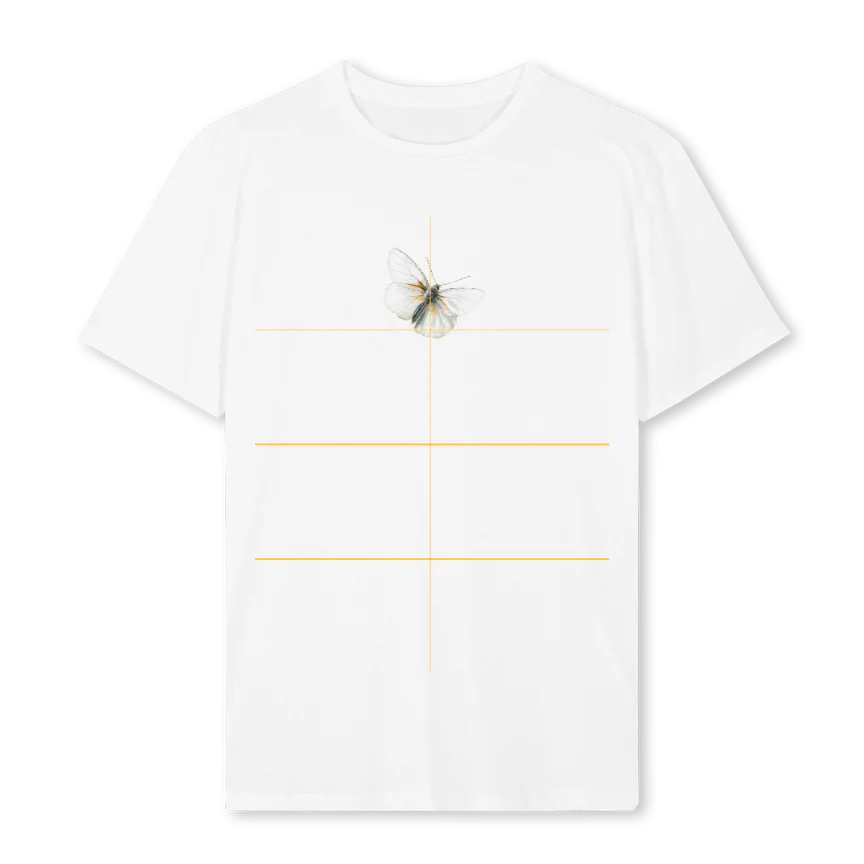 BUTTERFLYY White Regular Tee.