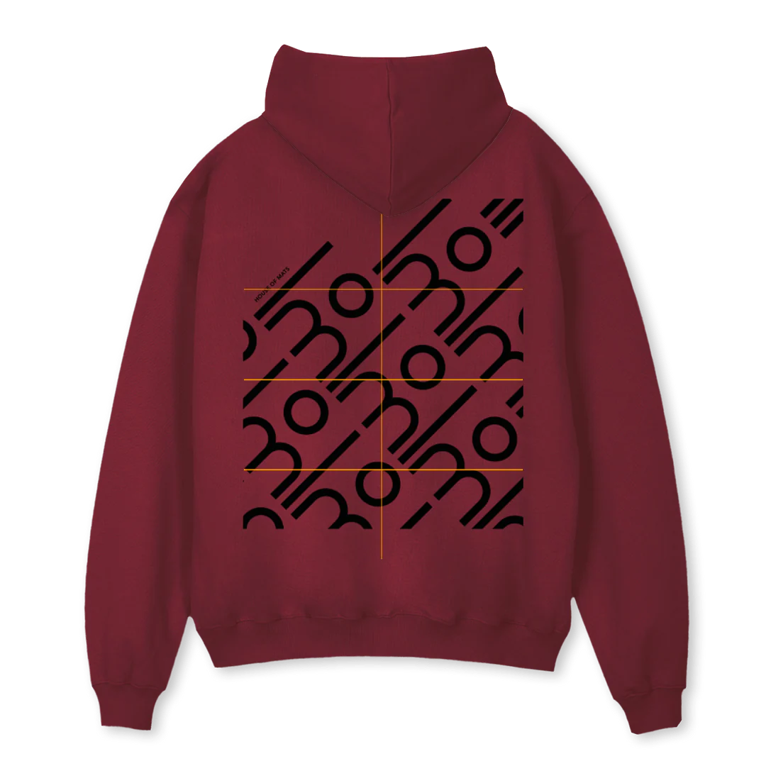 BUZOVINOLU Burgundy Oversized Hoodie. - Image 2
