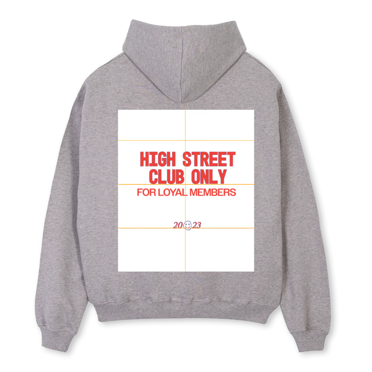 BYGOUTE HIGH ONLY Grey Marl Oversized Zipped Hoodie. - Image 2