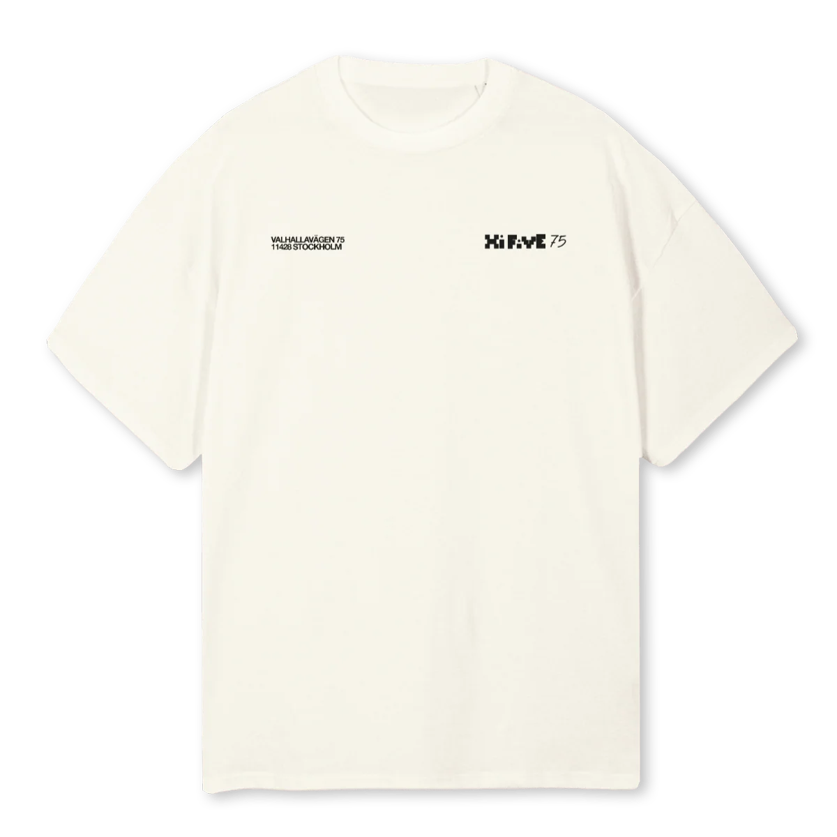 CALICAFEWHITE Cream Oversized Tee.