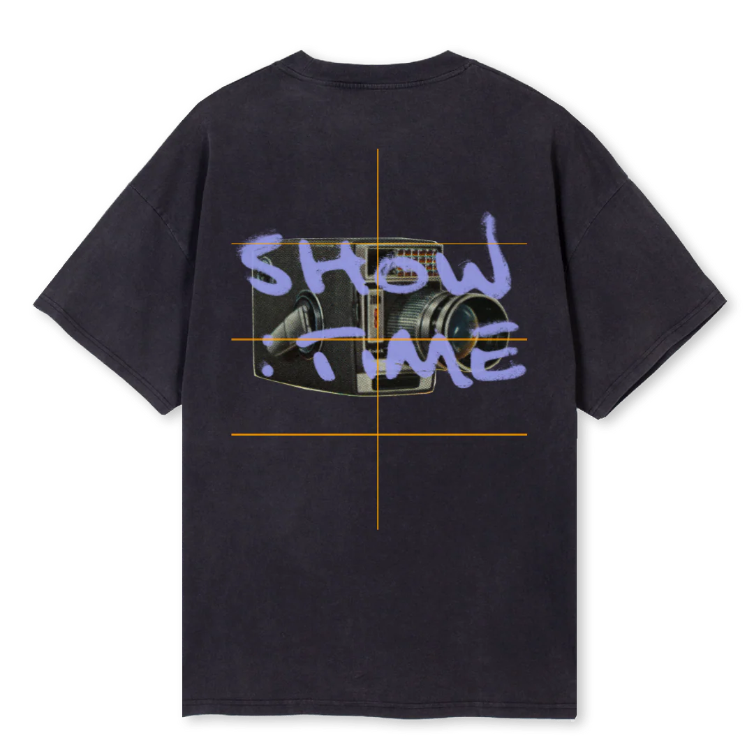CAMERA Vintage Black Oversized Tee. - Image 2