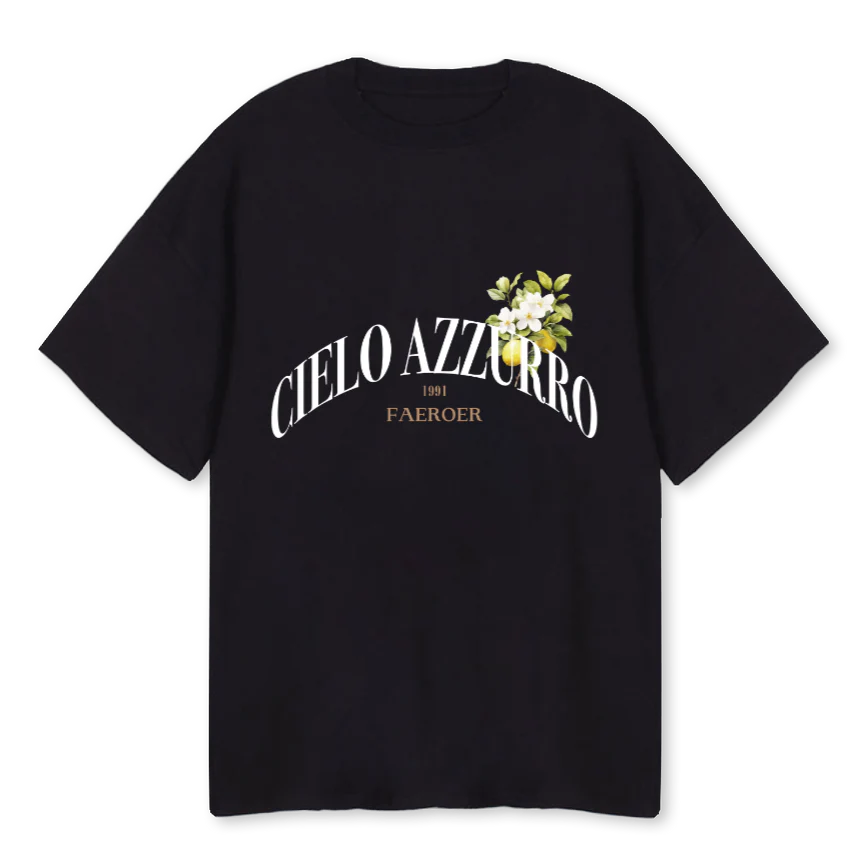 CAONE Black Oversized Tee.
