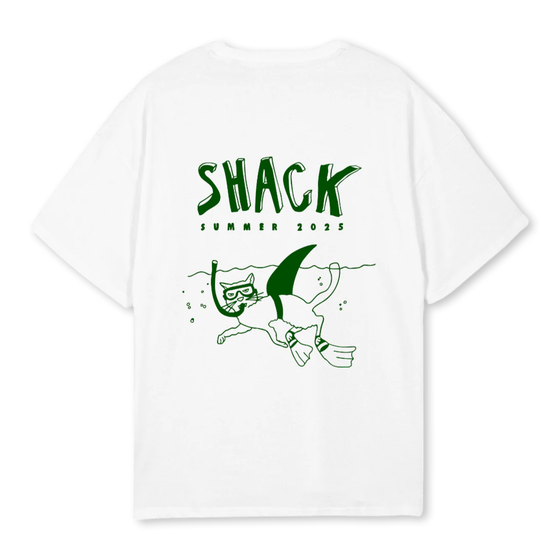 CATSHARK White Oversized Tee. - Image 2