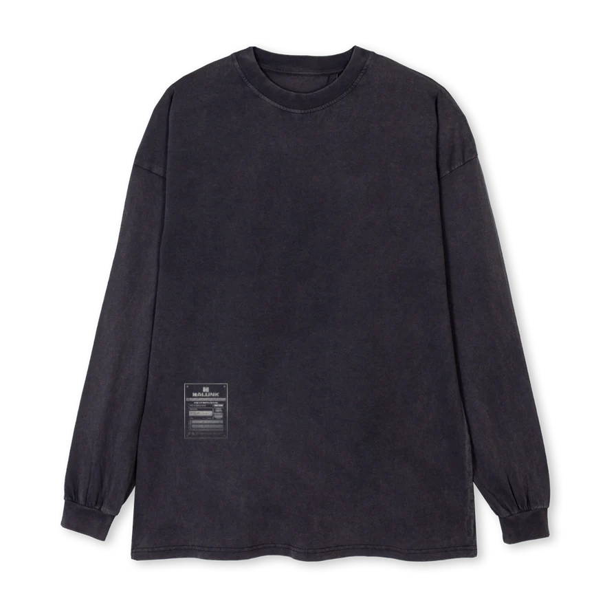 CC MERCH LSTEE Vintage Black Oversized LS Tee.