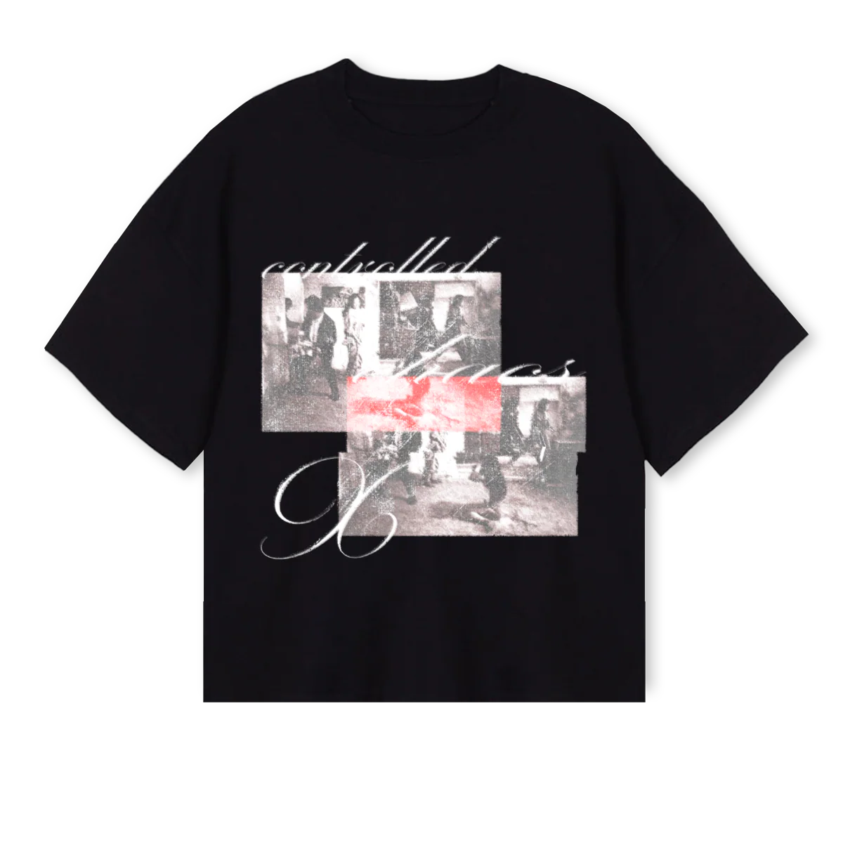 CCTEE Black Oversized Boxy Tee.
