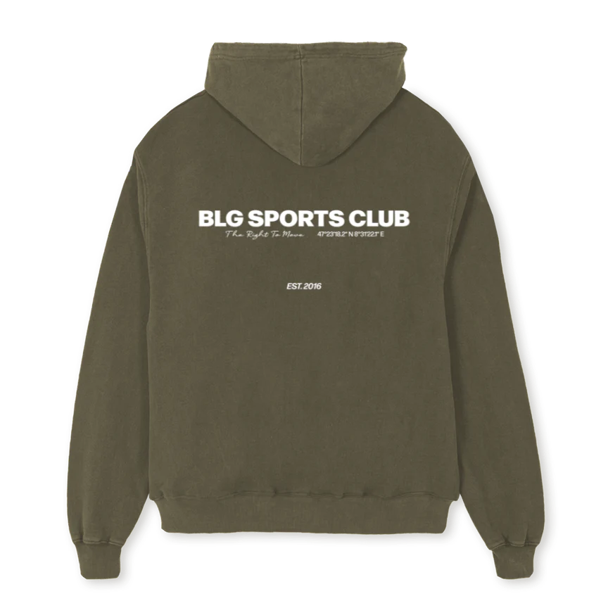ALESS_2 Vintage Olive Oversized Hoodie - Image 2