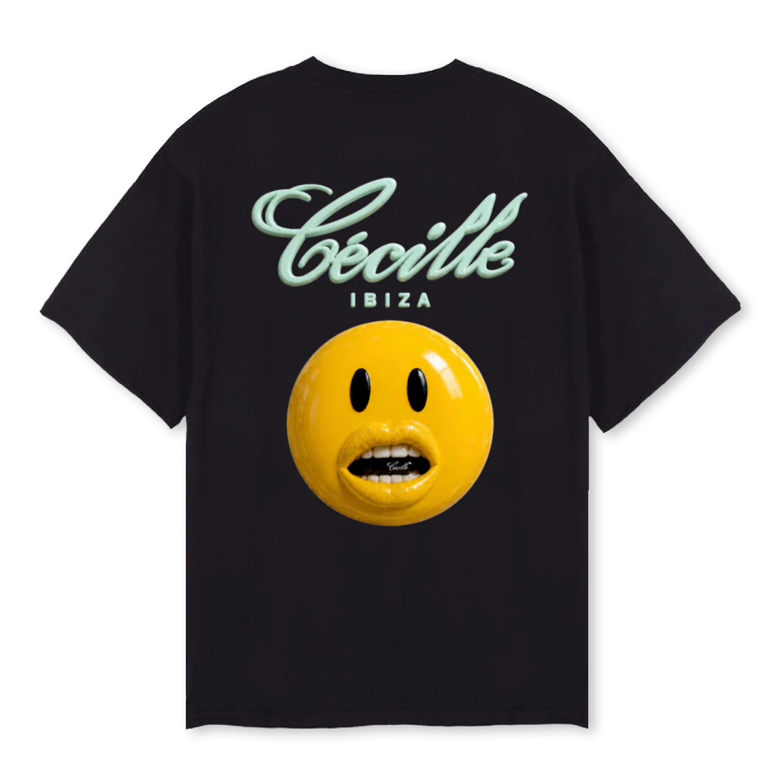 CECILLEYELLOW Black Oversized Tee. - Image 2