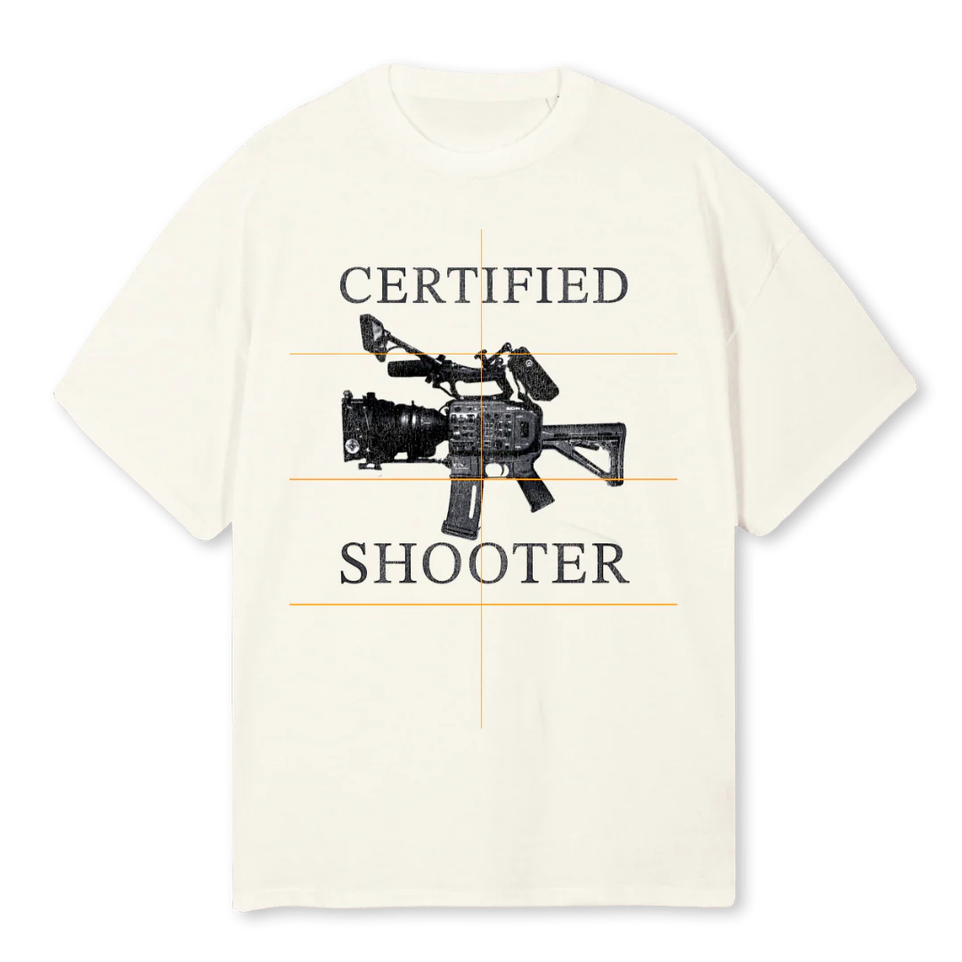 CERTIFIEDTW Cream Oversized Tee.