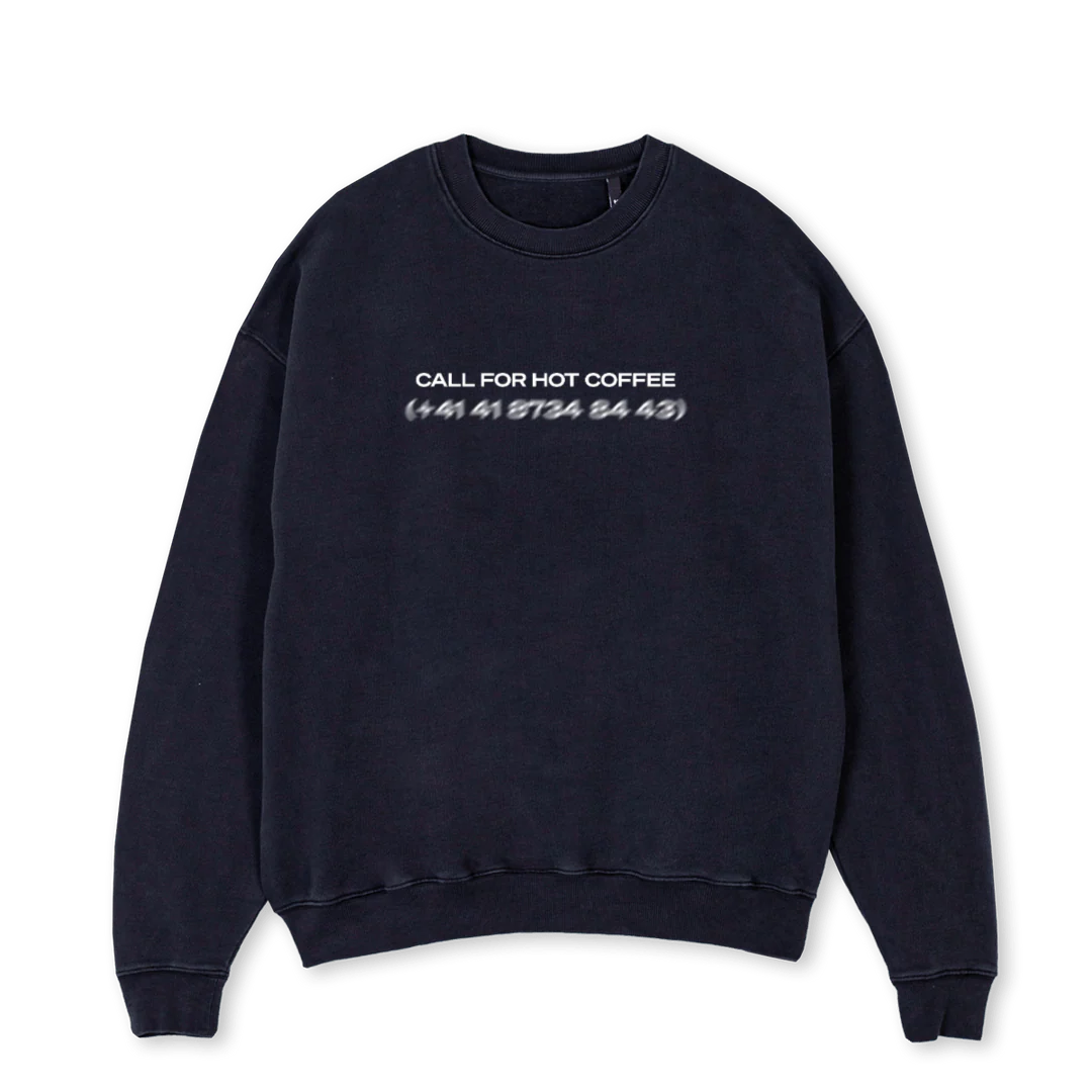 CFHC Vintage Black Oversized Crewneck Sweater.
