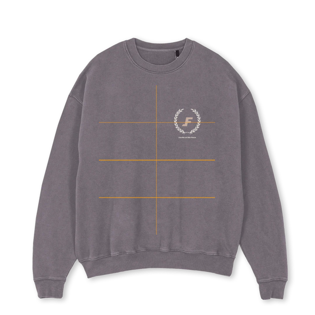 CHAMPIONSWEATER Pigment Grey Oversized Crewneck Sweater.