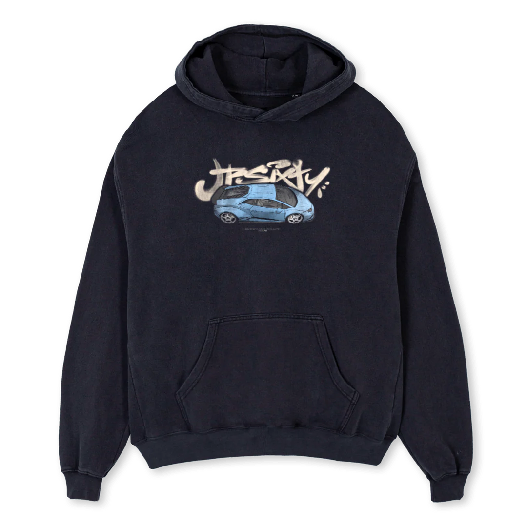CHASINHOODIEONE Vintage Black Oversized Hoodie.