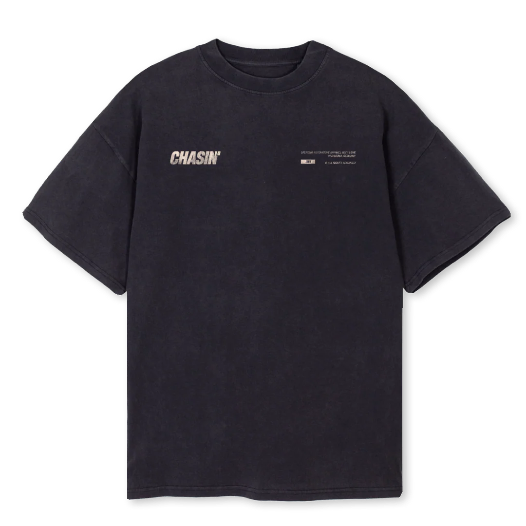 CHASINOVERSIZEDONE Vintage Black Oversized Tee.