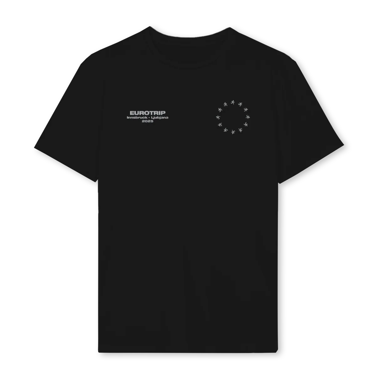 CHECK  Black Regular Tee.