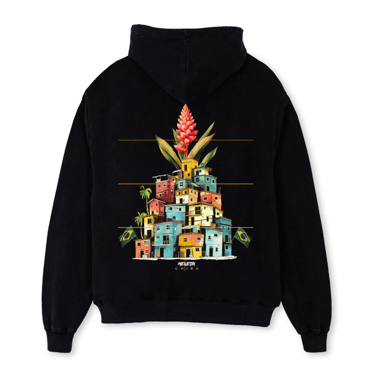 CHIBAMENESIXHOODYBLK Black Oversized Hoodie. - Image 2