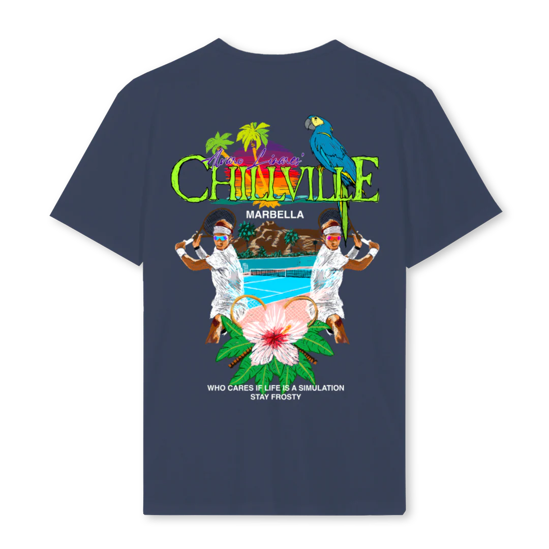 CHILLVILLE Navy Blue Regular Tee. - Image 2