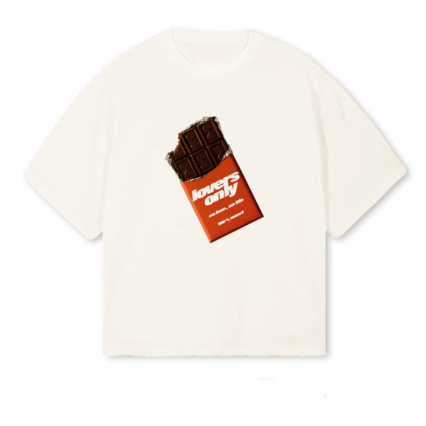 CHOCOLATE BAR Vintage White Oversized Boxy Tee.