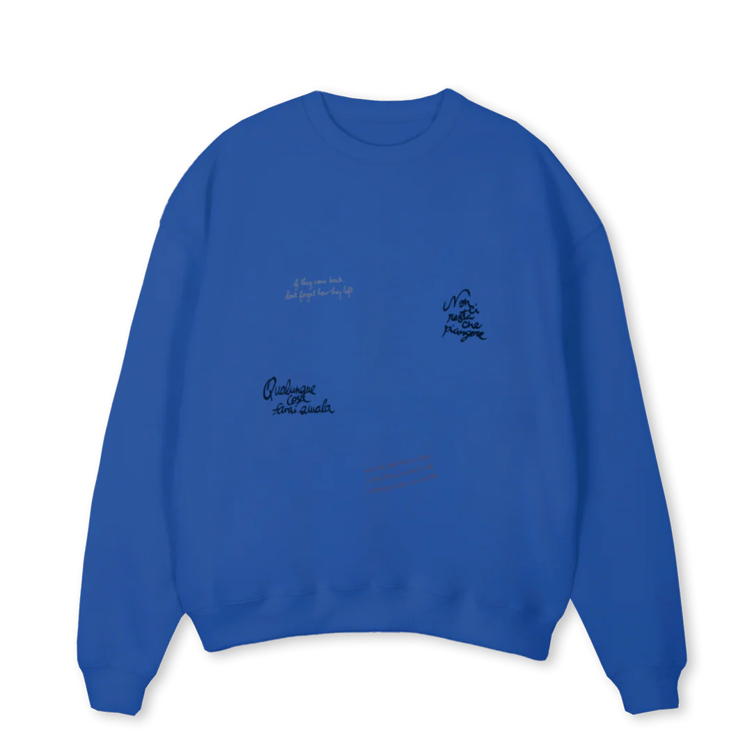 CINEMACORSOCREW Cobalt Blue Oversized Crewneck Sweater.