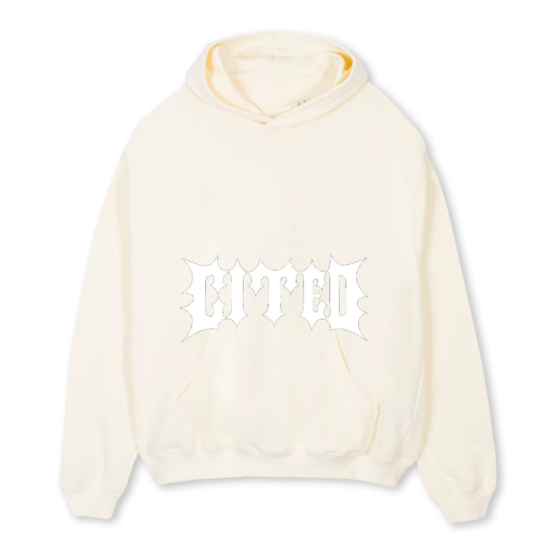 CITD TELEFON Cream Oversized Hoodie.