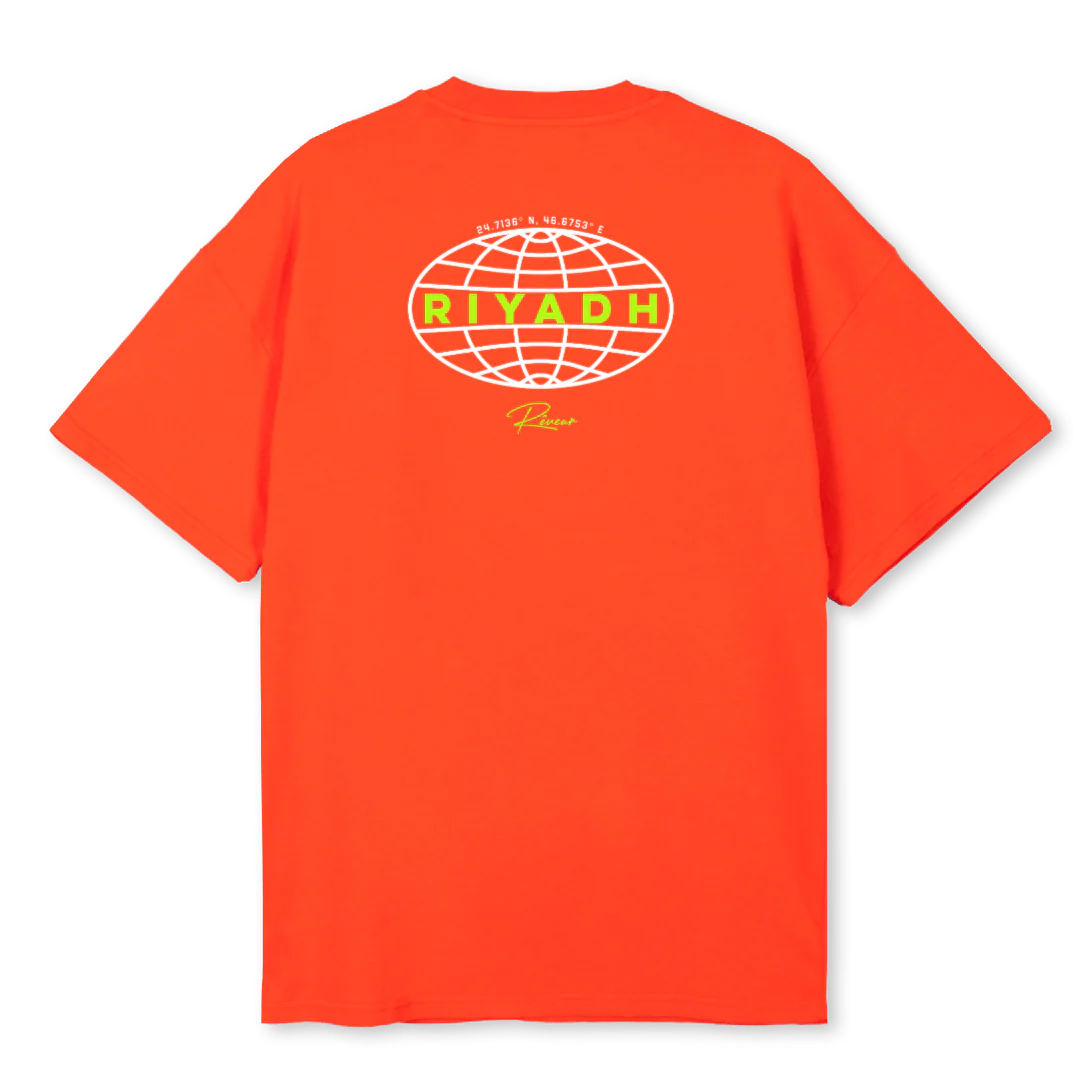 CITY ART Hot Orange Oversized Tee. - Image 2