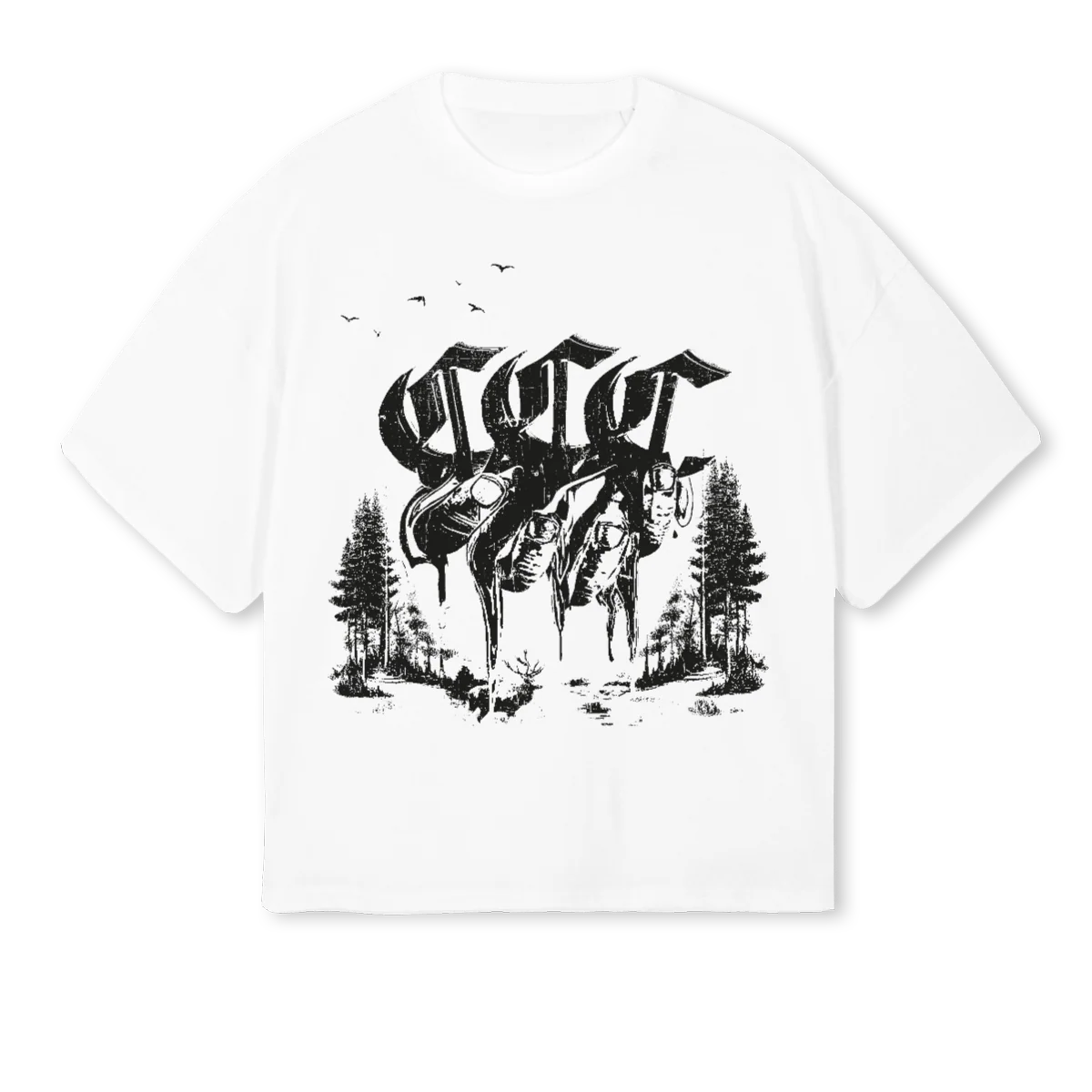CLSCTRPLC White Oversized Boxy Tee.