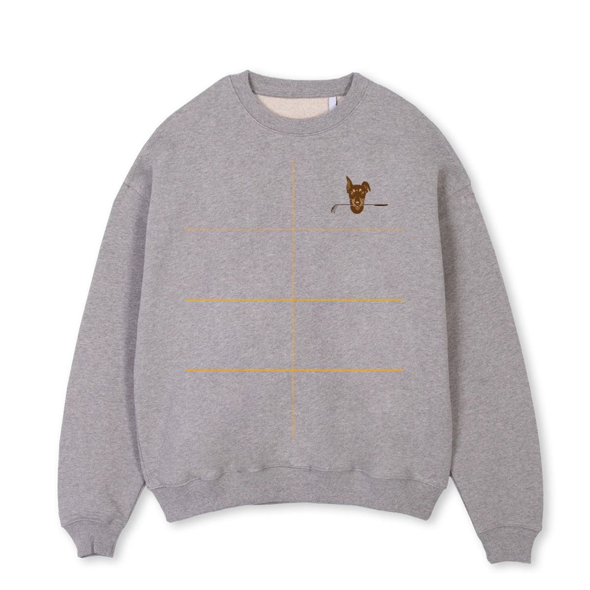 CLUBCALLIE Grey Marl Oversized Crewneck Sweater.