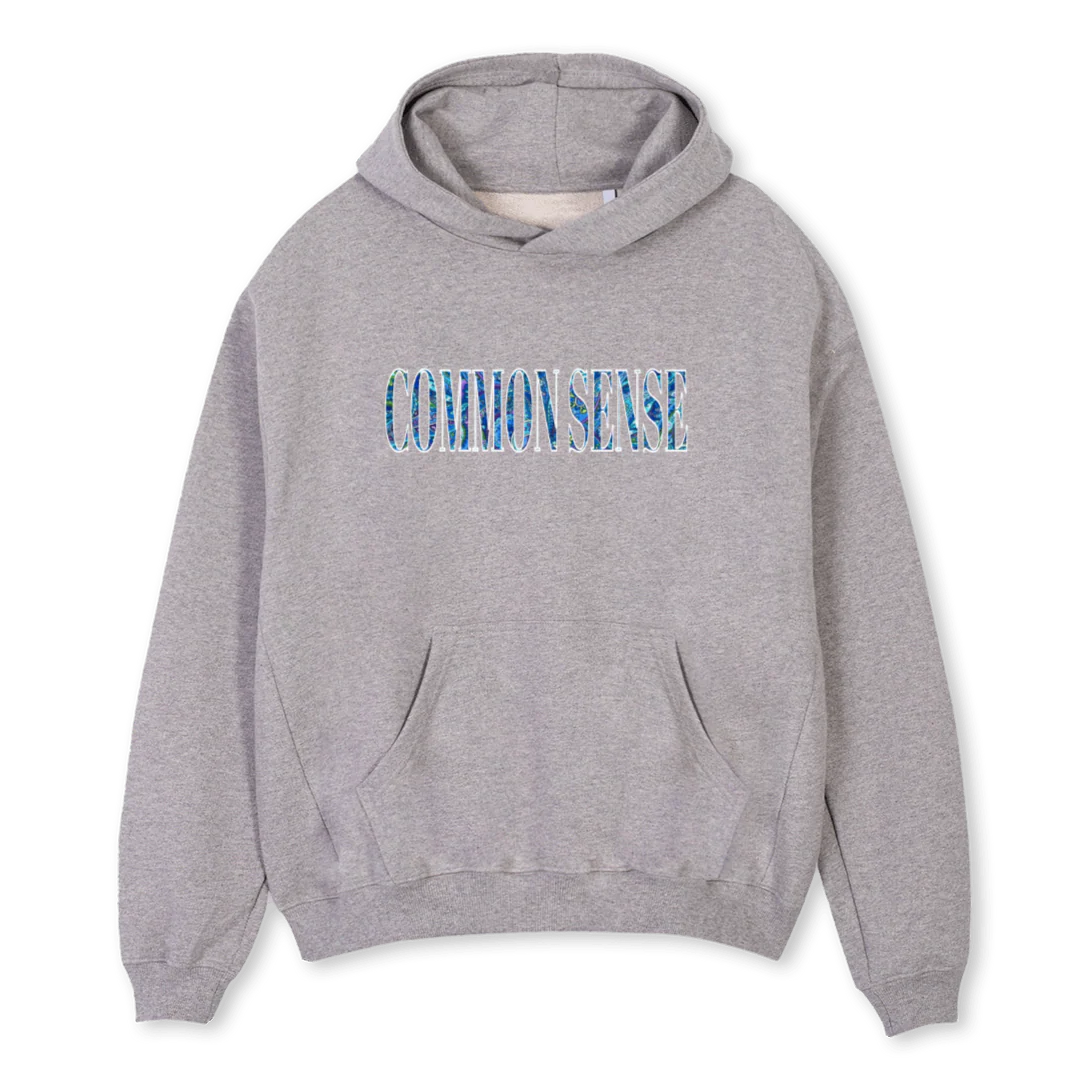 CMMN SNZ PAISLEY Grey Marl Oversized Hoodie.