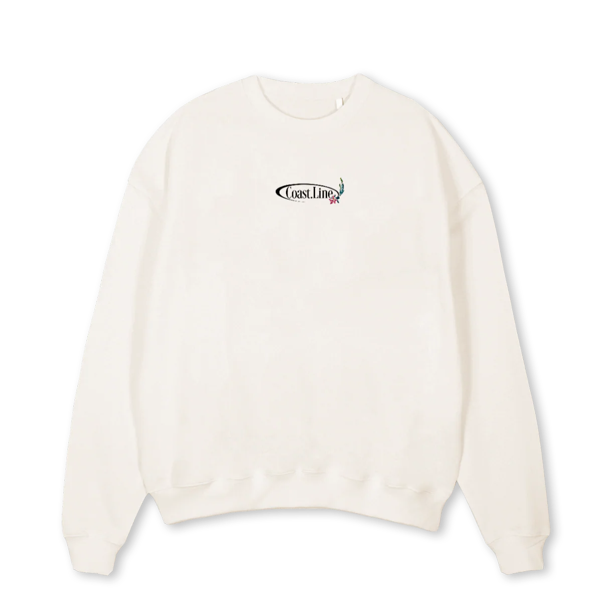 COASTLINEYURII Vintage White Oversized Crewneck Sweater.