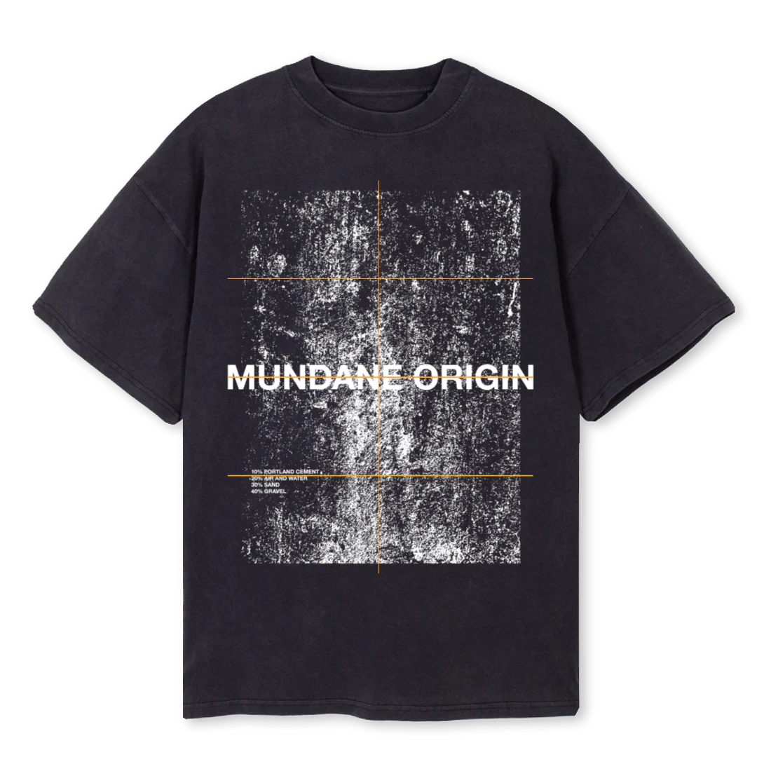 CONCRETETEE Vintage Black Oversized Tee.