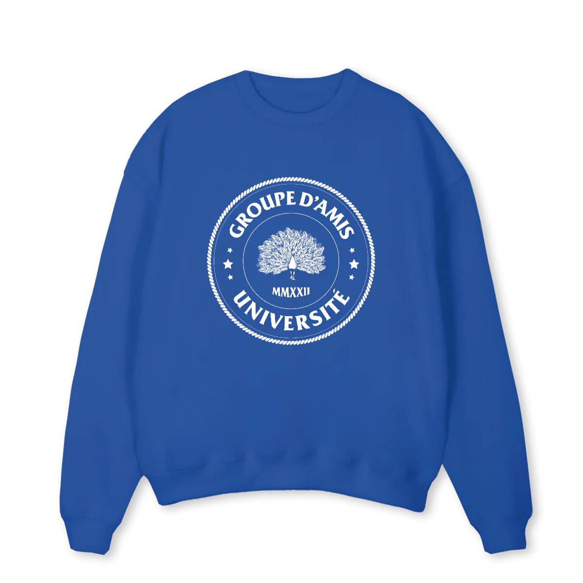 BADGE Cobalt Blue Oversized Crewneck Sweater.