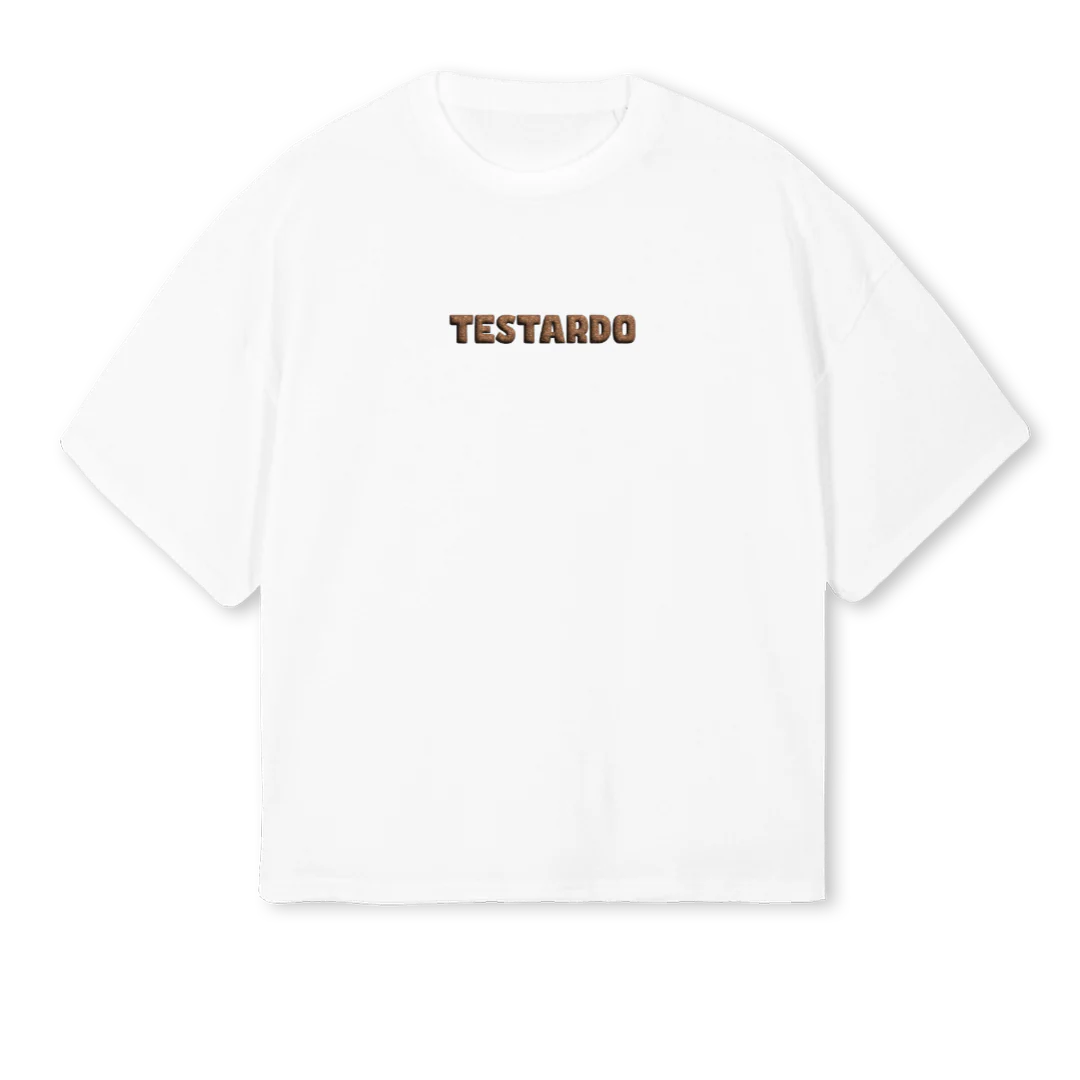 CORCHO TESTARDO White Oversized Boxy Tee.