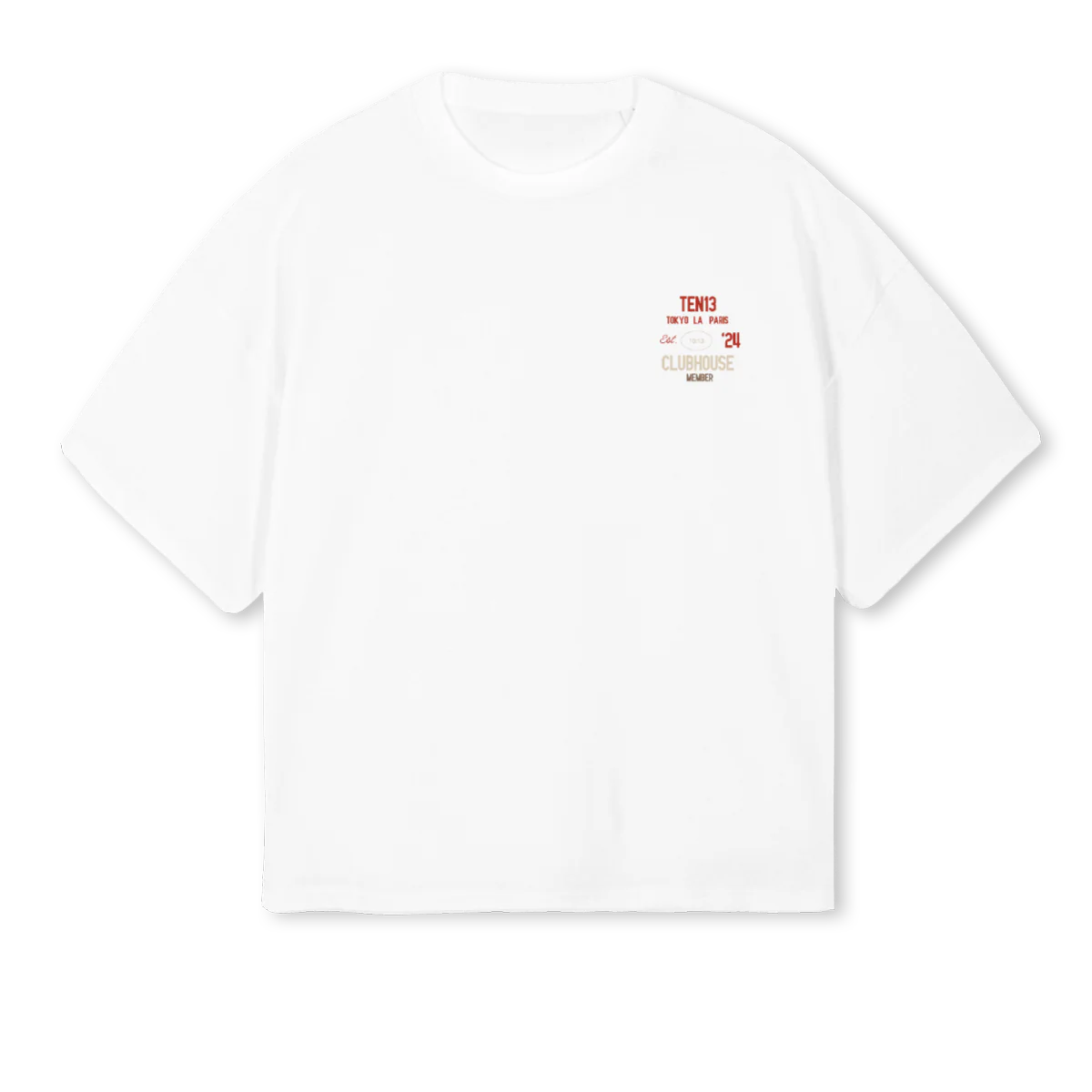 CORNER White Oversized Boxy Tee.