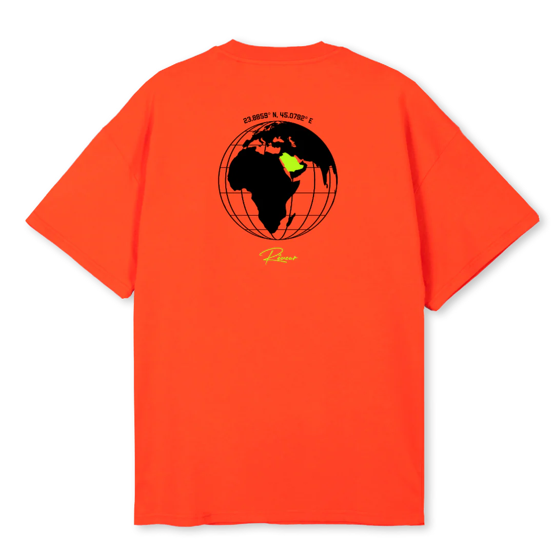 COUNTRY ART Hot Orange Oversized Tee. - Image 2