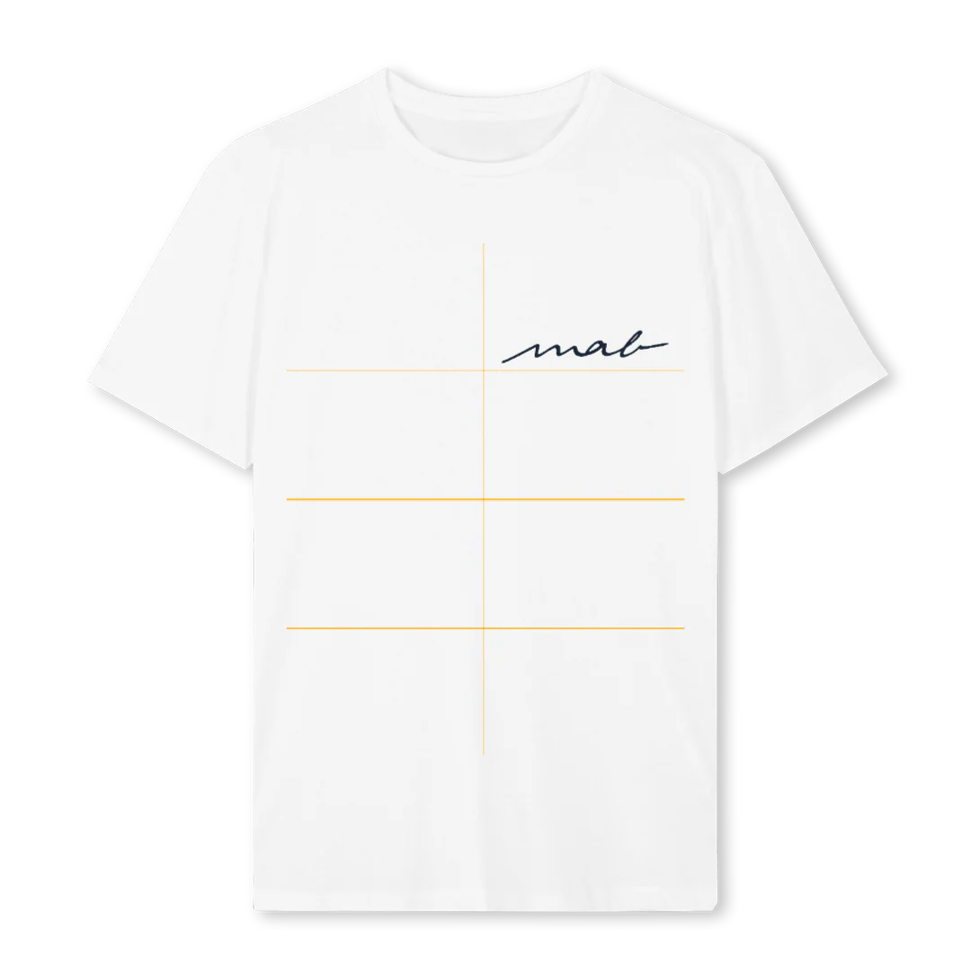 COURT  White Regular Tee.