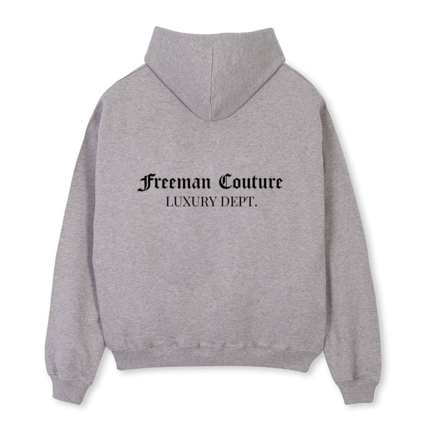 COUTURE Grey Marl Oversized Hoodie. - Image 2