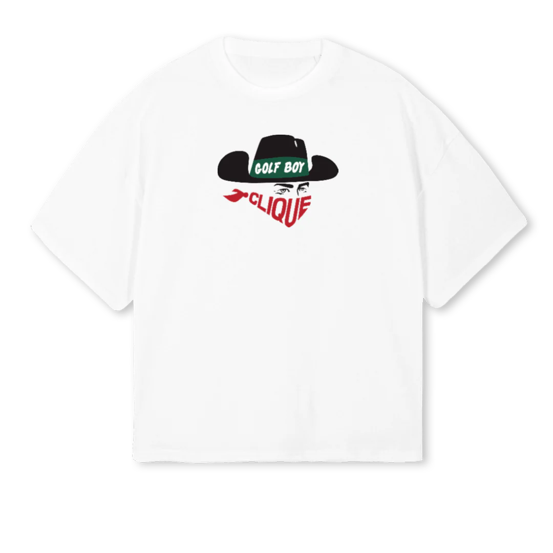COWBOI White Oversized Boxy Tee.