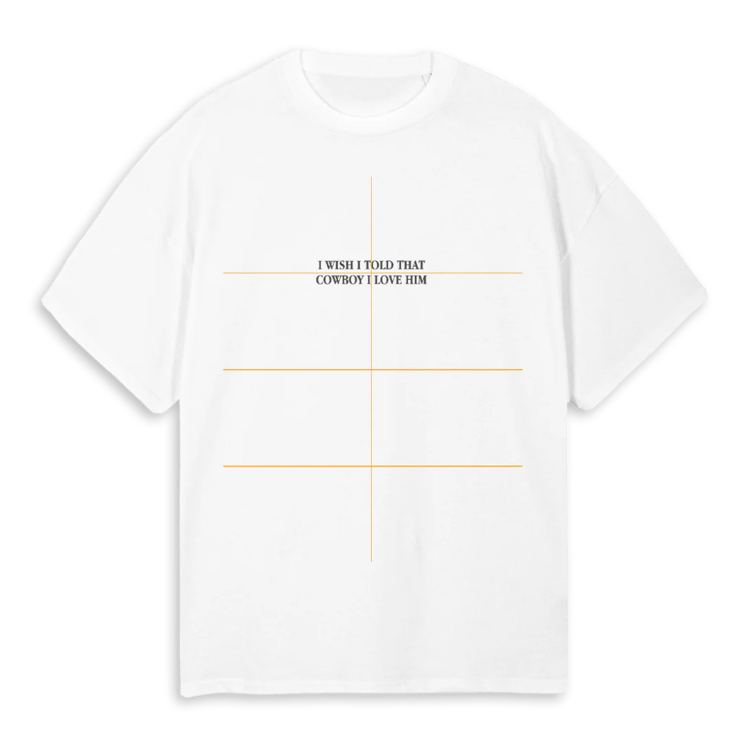 COWBOYLOVE White Oversized Tee.