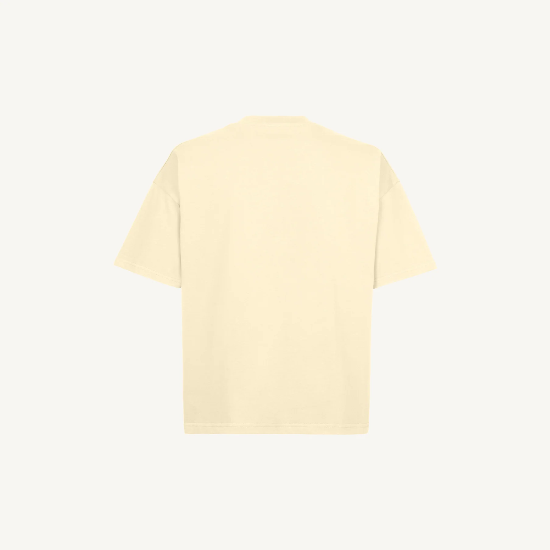 Cream Oversized Boxy Tee. - Image 4