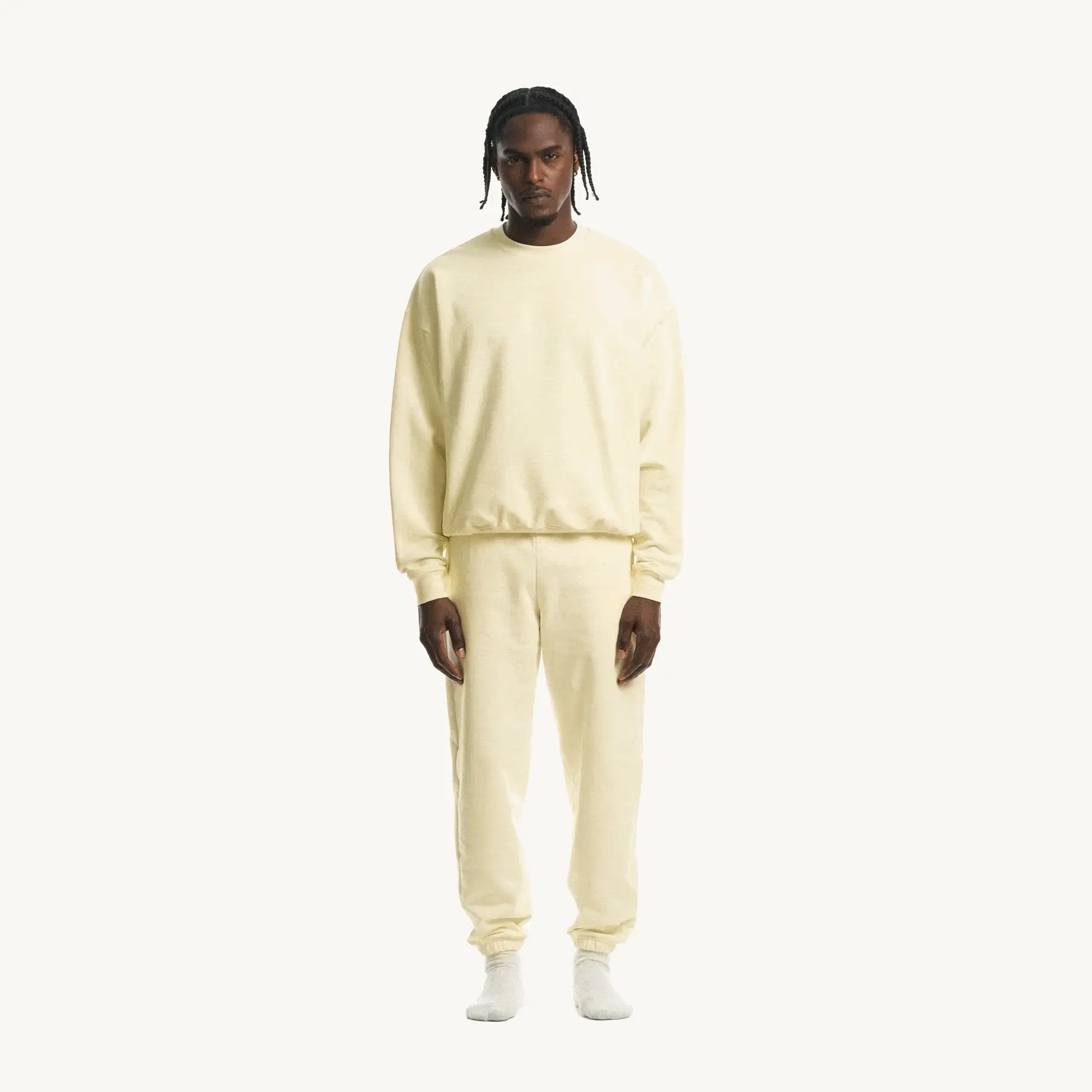 Cream Oversized Crewneck Sweater. - Image 3