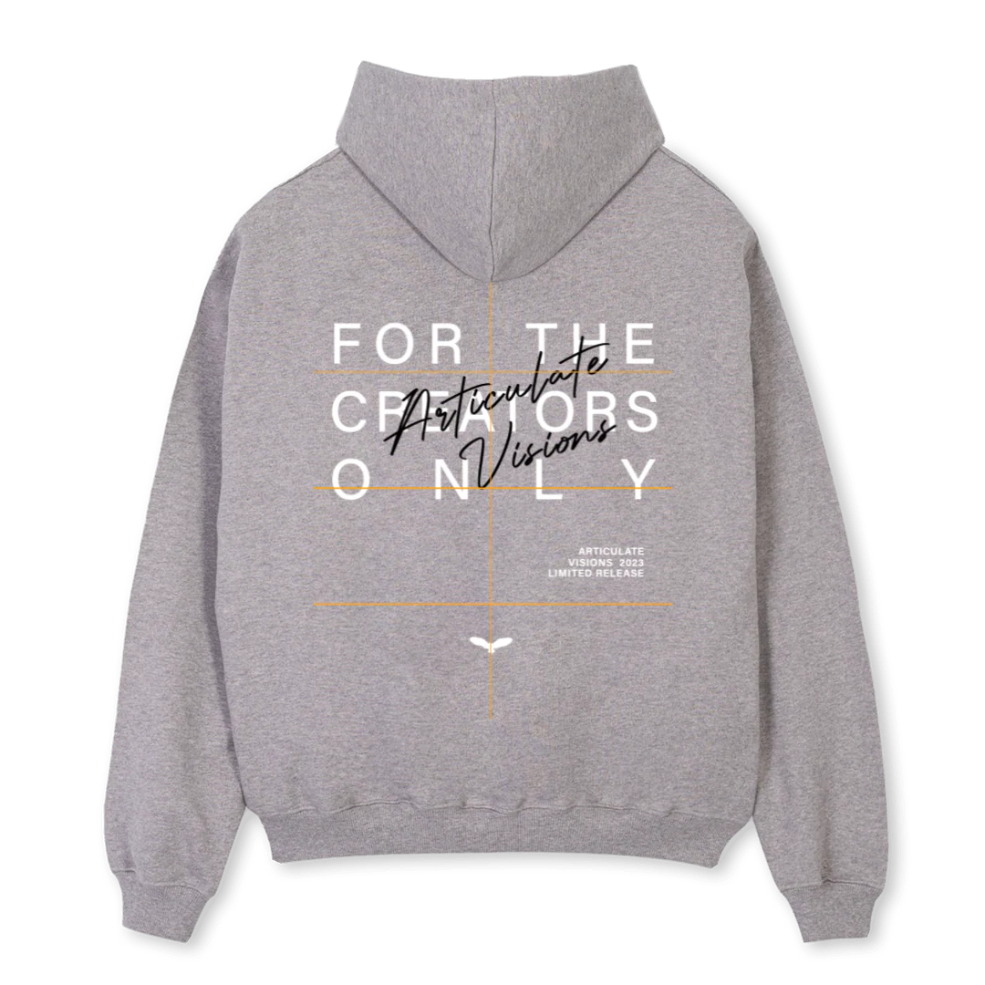 CREATORS HOODIE Grey Marl Oversized Hoodie. - Image 2