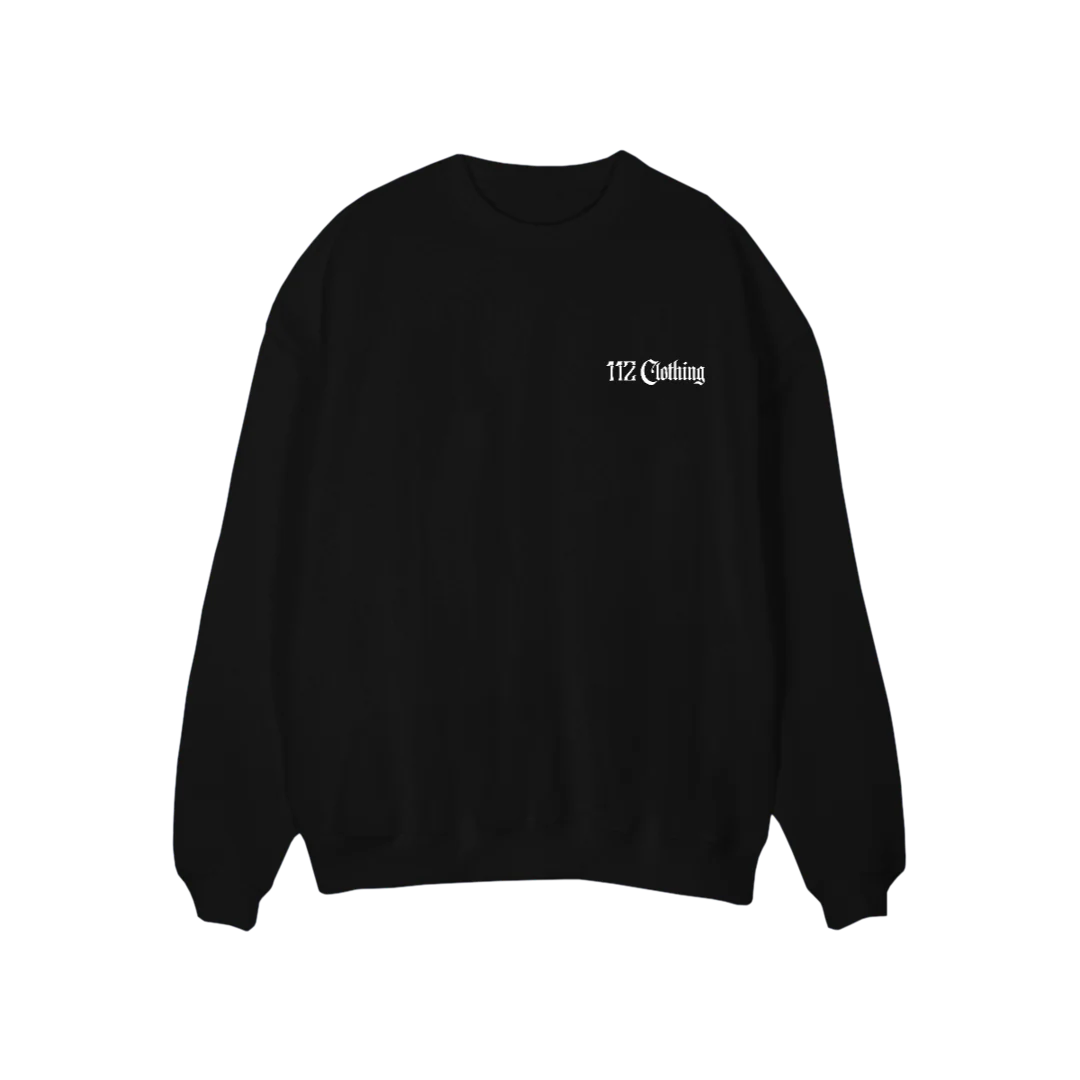 CREWFLYCROW Black Regular Crewneck Sweater.