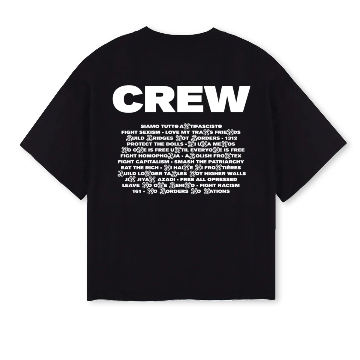 CREWNBNNTWENTYSIX Black Oversized Boxy Tee. - Image 2