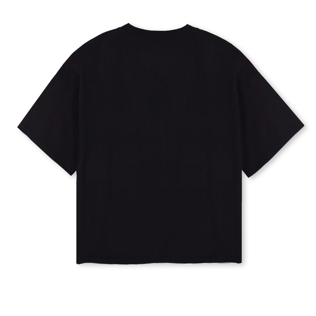 CROMUNO Black Oversized Boxy Tee. - Image 2