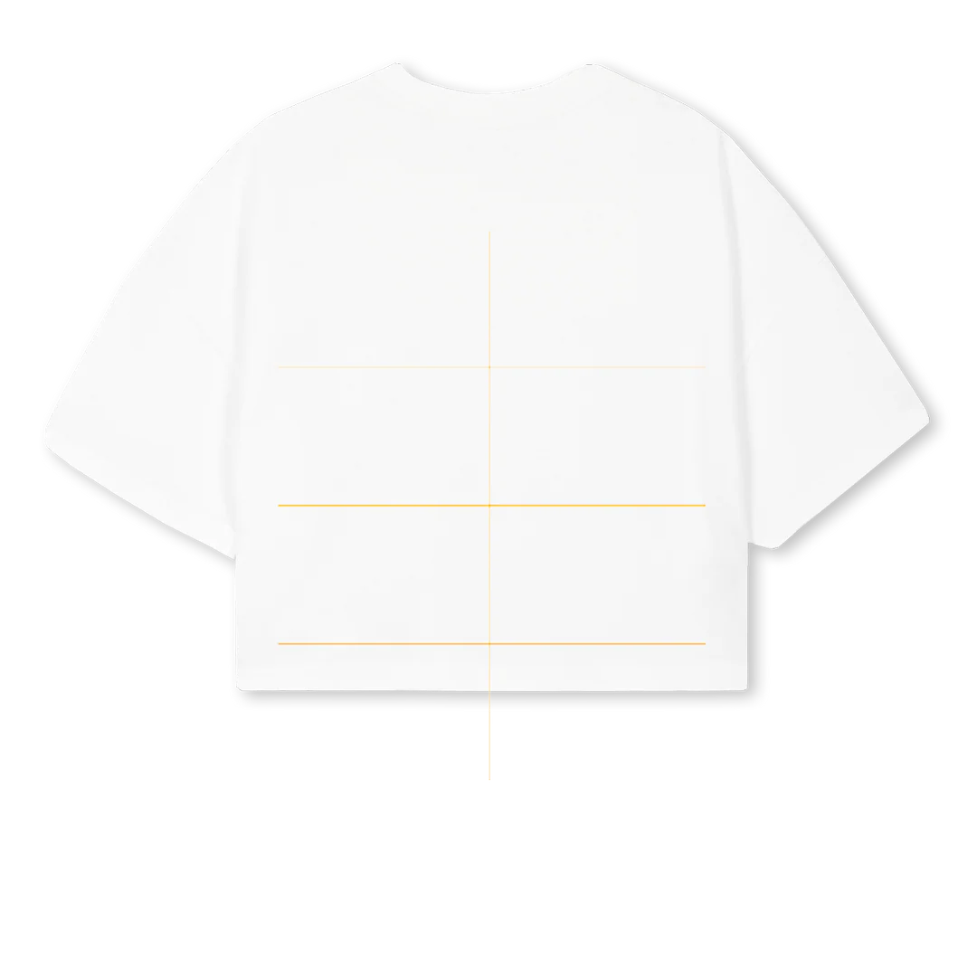 CROPSMALL White Cropped Oversized Tee. - Image 2