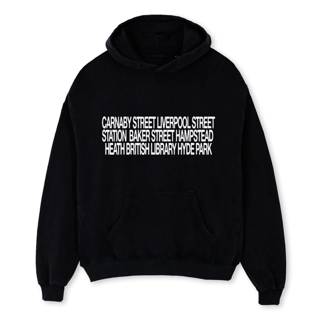 CRUISINGHOODIE Black Oversized Hoodie.