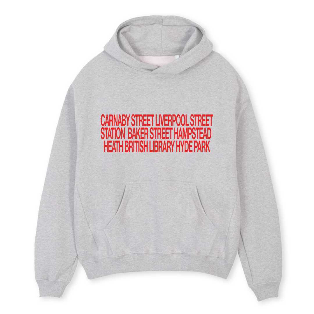 CRUISINGHOODIEGREY Light Grey Marl Oversized Hoodie.