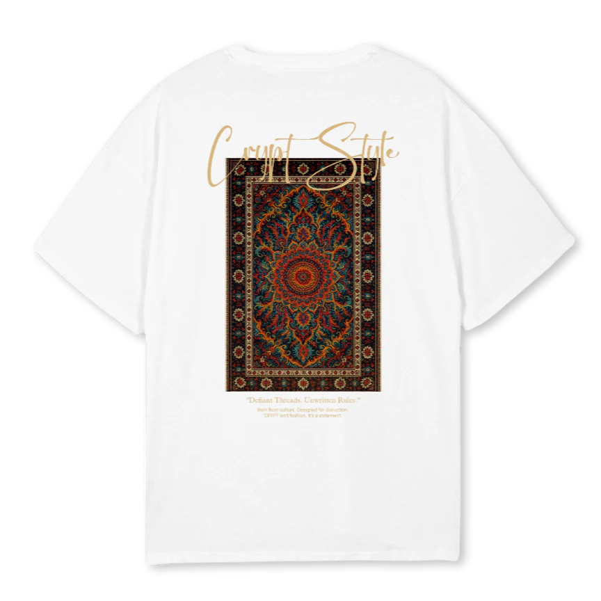 CRYPT CARPET DROP White Oversized Tee. - Image 2