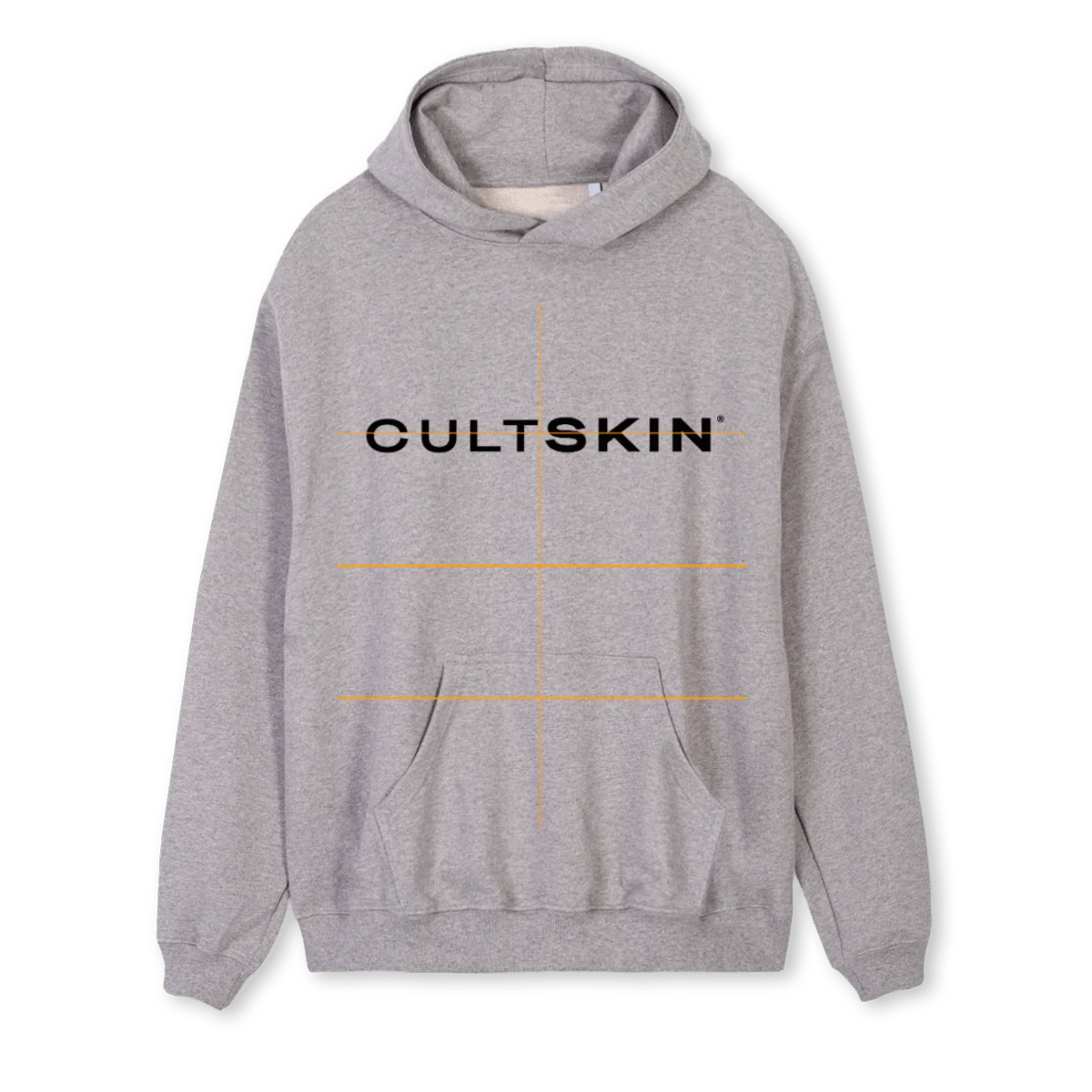CULTG Grey Marl Regular Hoodie.
